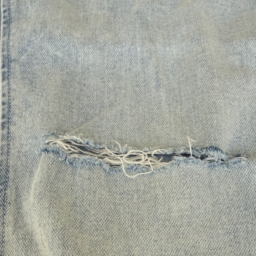 rag & bone Light Blue Cropped High-Rise Straight Jeans - Picture 3 of 5